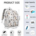 thumbnail image 6 of Pug and Footprints Backpack for School,Cute School Bag,Schoolbag with Adjustable Shoulder Straps & Padded Back,15"x11.42"x5.5", 6 of 6