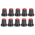 thumbnail image 1 of 10 Piezas de Perilla con Agujero de Eje de 6 mm para Pedal de Efecto de Altavoz, Perilla de Potenciómetro con Marca Roja, 1 of 3