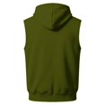 thumbnail image 7 of EANJE Men's Hooded Sleeveless Zip Vest Casual Drawstring Regular Fit Hood Knit Multi Color Layering Tops With Pockets Army Green 2XL, 7 of 7