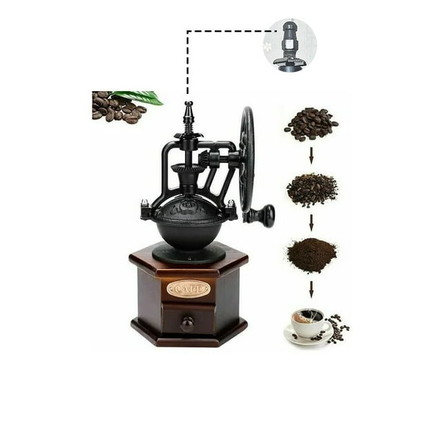 Retro Manual Coffee Bean Grinder, Suitable For French Press, Drip Coffee, Espresso, Sturdy Structure With High-Quality Materials, Perfect Gift For Coffee Lovers