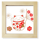 thumbnail image 1 of Lucky Fortune gato Flower fan Japón Pantalla de escritorio de pared de fotograma cuadrado, 1 of 4