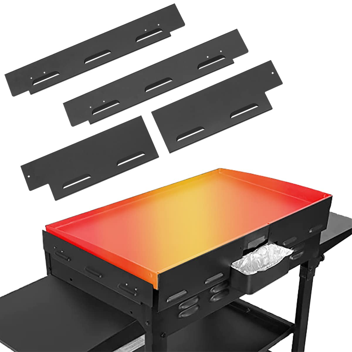Wind Guard for Blackstone 36 Griddle Wind Screen Accessories for Flat Top Gas Grill Heat Gathering Saving Propane Stable and Not Shaky Black Walmart