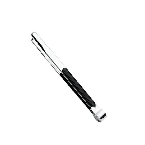 Toystoory Pinza para barbacoa, pinzas para alimentos de acero inoxidable de alta temperatura, pinzas antiadherentes para barbacoa, mango grueso Cocina y Comedor Negro10 pulgadas (25.5 cm)