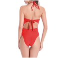 thumbnail image 4 of Uaswgudfs Womens Swim One-Piece Swimsuit with Heart-Shaped Neckline and Cutout Detail - Stylish and Durable Bathing Suit Red 2XL, 4 of 4