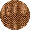 thumbnail image 1 of Ahgly Company Indoor Round Abstract Orange Modern Area Rugs, 6' Round, 1 of 4