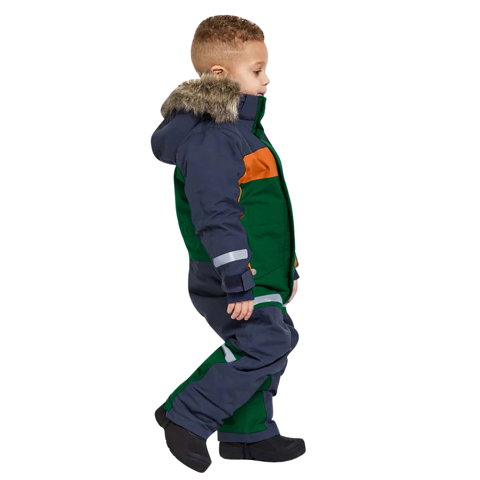 TEAJOPSUU Boy's Girl's Snow Suit Infant Toddler Baby Skisuit One Piece Waterproof Insulated Winter Jumpsuit Coveralls 1-15 Years B-Olive Green
