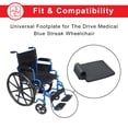 thumbnail image 5 of AlveyTech Universal Footplate for Drive Medical Blue Streak Wheelchair - (STDS4S0906-1) Footplates for Foot and Leg Support, Replacement Parts for Footrest, Fits many other Wheelchairs with 7/8" Tubes, 5 of 9