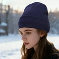 thumbnail image 3 of Women's Satin Lined Knitted Beanie, Warm Winter Hat for Protective Hairstyles, Soft Acrylic Material, Elastic Unisex Fit, Ideal for Everyday Use in All Seasons, 3 of 5