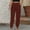 Wine, variant on GaThRRgYP Womens Pants,Woman Solid Color Cotton and Linen Drawstring Elastic Waist Long Straight Pants