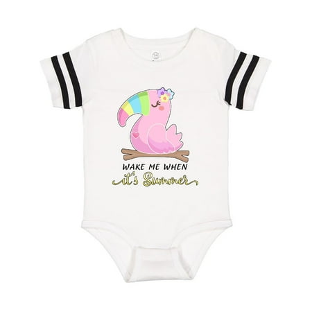 

Inktastic Funny Wake Me When It s Summer Sleepy Parrot Gift Baby Boy or Baby Girl Bodysuit