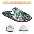 thumbnail image 3 of Slippers for Women, Hawaiian Style Green Leaves Womens Slippers Fuzzy Winter House Shoes, Soft Anti-Skid Slippers Indoor and Outdoor, 3 of 5
