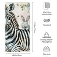 thumbnail image 3 of ZFLMY Zebra Rabbits Mural Absorbent Hand Towels 100% Polyester Soft Bath Towel for Kitchens, Bathrooms, Showers 29.5x13.8 inches 29.5x13.8in, 3 of 6