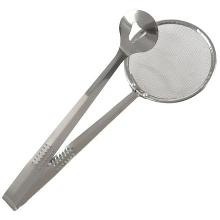

Suzant stainless Steel Deep Fry Mesh Strainer Hot Pot Colander Fishing Spoon with Clamps