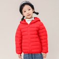 thumbnail image 2 of Futezty Toddler Girls Winter Hooded Coats Jackets Warm Puffer Coat Snow Clothes Outerwear Winter Child Kids Solid Color Hoodie Zipper Coats Keep Warm Jacket Coat Boys, 2 of 5