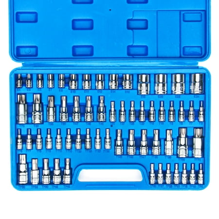 

CASOMAN Master Torx Bit Socket and External Torx Socket Set 60-Piece Set S2 and Cr-V Steel E4-E24 T6-T70 TT6-TT70 TP8-TP60