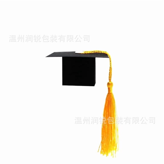 WEUVEB Graduation Cap Mini Grad Cap Toppers Black Paper 10pcs
