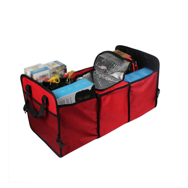 Organisateur de Coffre de Voiture -, Organisateur de Voiture Automobile VUS à Compartiments Multiples pour Rangement - Accessoires de Camion et de Voiture pour Femmes et Hommes