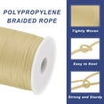 thumbnail image 3 of Unique Bargains 1/16 Inch Polypropylene Rope Braided Ropes, 328ft Nylon Rope for Clothesline, Camping, Outdoor, Beige, 3 of 6