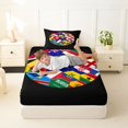 thumbnail image 4 of Manfei National Flags Twin Sheets,Football Sports Bedding,Multicolor,3 Pieces,1 Fitted Sheet and 1 Pillowcase, 4 of 6