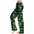 thumbnail image 3 of Mens Christmas Pajama Pants Big & Tall Sleep Lounge Pants Drawstring Holiday Xmas Pjs Bottoms Dark Green, 4XL, 3 of 7