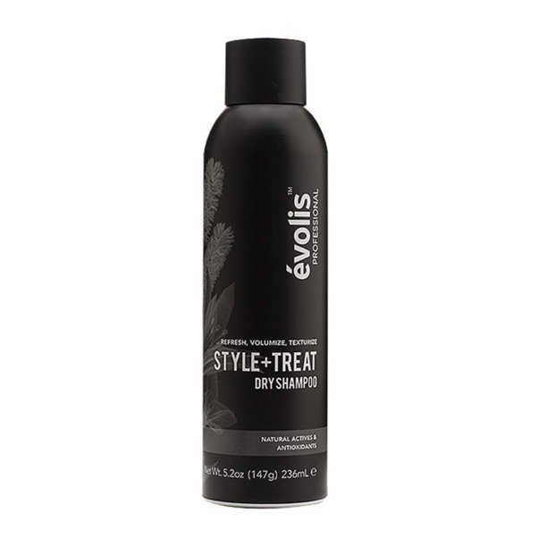 EVOLIS Style + Treat Champú seco en spray para cabello limpio y fresco - Para todo tipo de cabello, cuero cabelludo especialmente sensible y cabello adelgazado - Refresca el cabello entre lavados - Si