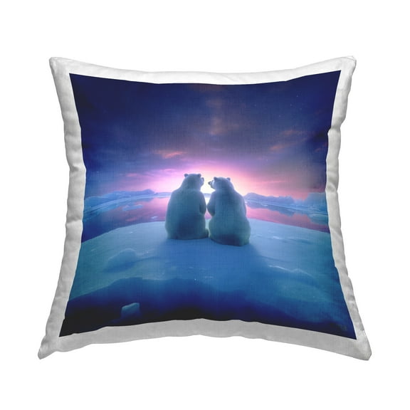 Stupell Industries Polar Bear Duo Sunset Decorative Printed Throw Pillow Design by RB