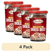 (4 pack) HORMEL Dried Beef, Shelf Stable, 2.5 oz Glass Jar