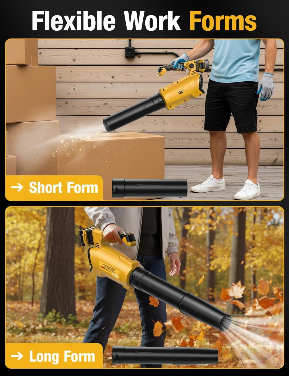 20V Cordless Leaf Blower, 420 Cfm Power Leaf Sweeper for Dewalt 20V Max Battery, 3-Speed with Adjustable Handle (Tool Only)