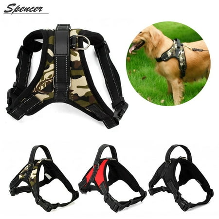 Denim Dog Harness Vest - Spencer No Pull Adjustable Dog Vest Harness For Large Medium Small Dogs Puppy Harness Chest Strip Leash Outdoor Walking(Red,S)