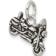 thumbnail image 5 of Sterling Silver Antiqued Motorcycle Charm Solid 3-D Material Precious Trendy Refined Bring sparkle and sophistication to your day, 5 of 5