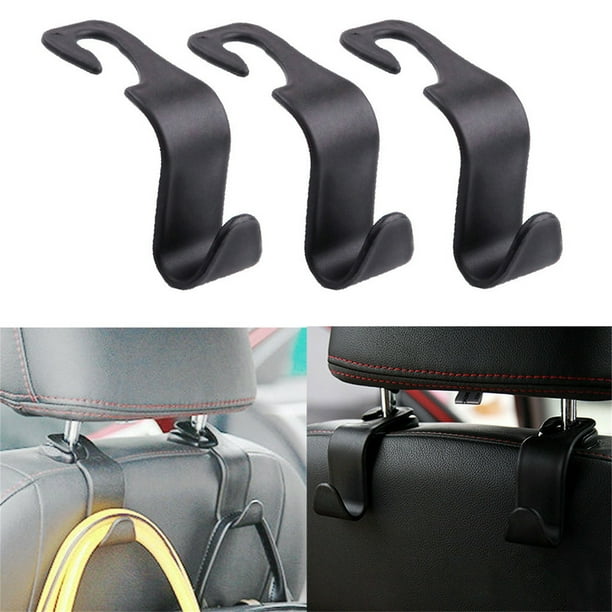 Organizador de Asientos para Coche, Car Seat Back Headrest Hook, Organizador de Mochilas y Ropa, Universal para Viajes, Resistente de Metal, Plegable, para Auto, para Viajar
