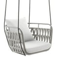 thumbnail image 4 of Modway Kaliah Chaise Balançoire en Aluminium pour Patio Extérieur Gris Clair Blanc, 4 of 9