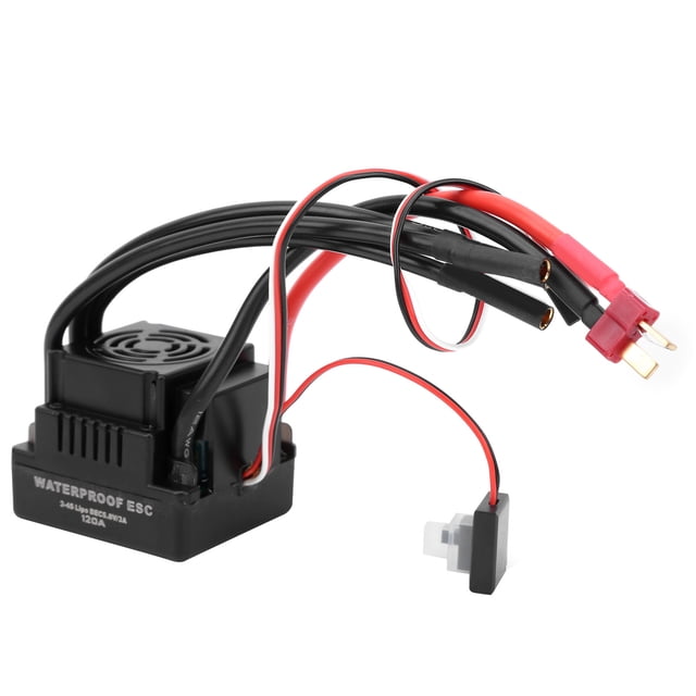 Accesorio de controlador de velocidad electrónico ESC sin escobillas impermeable 120A apto para enchufe de carro RC 1/8