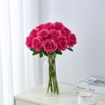 thumbnail image 2 of 12PC Black Roses Artificial Flowers Fake Roses Silk Realistic Roses Bouquet Flowers with Long Stems for Wedding Home Party Centerpieces Decorations, 2 of 5