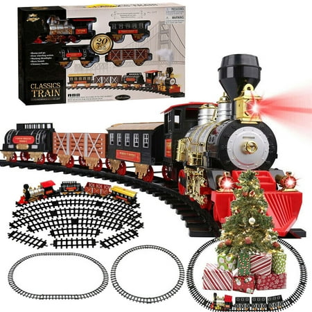 Large Vintage Christmas Toy Train With Under Tree Track For Adult Kids Xmas Gift