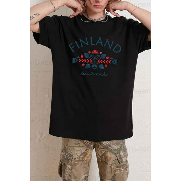 Finland Travel Souvenir Nordic Scandinavian Folk Heritage Unisex T-Shirt up to 5XL