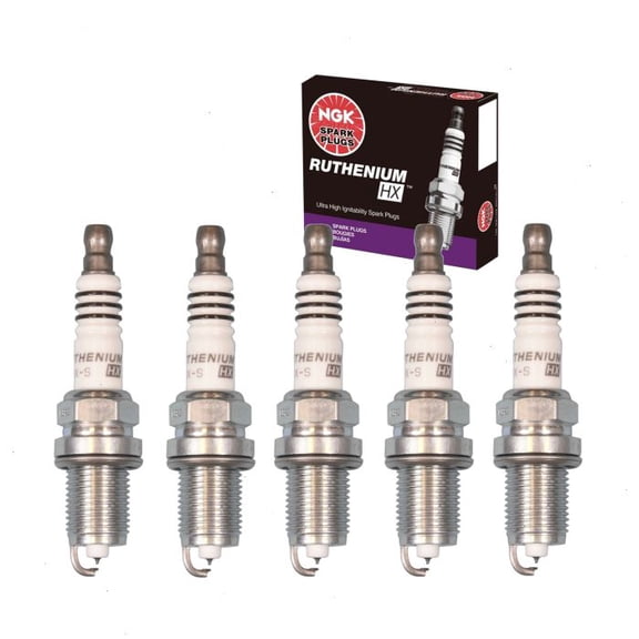 5 pc NGK Ruthenium HX Spark Plugs compatible with Volvo XC70 2.5L L5 2003-2007