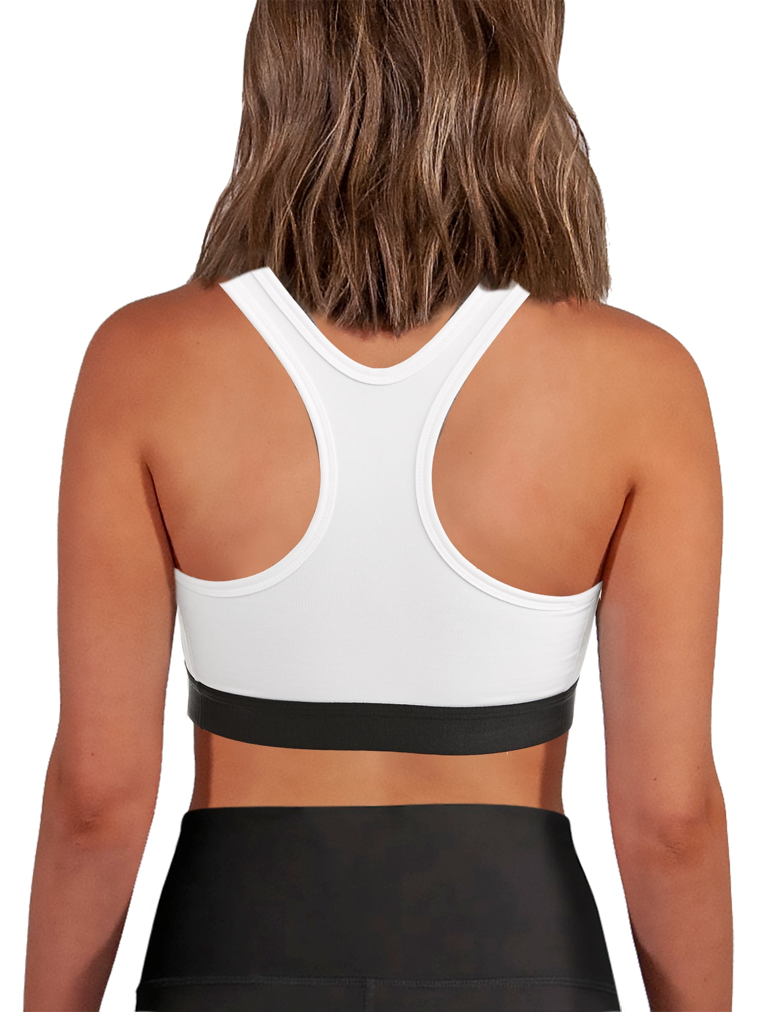 Avia Racerback Sports Bra for Women, Medium Support, S-3XL, 2-Pack