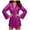 Purple, variant on HAPIMO Robe Lingerie Dress for Women Valentine's Day Gift Lace Pajamas Leopard Underwear Sleepwear Nightwear Satin Silk Cardigan Nightdress Bathrobe Ladies Robes Brown L