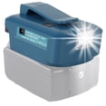 thumbnail image 1 of Battery Adapter for 14.4V-18V Battery Portable Fast Charging Battery Converter with LED Light and Dual USB Port, 1 of 9