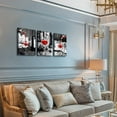 thumbnail image 6 of Canvas Wall Art For Kitchen Wall Decor For Dining Room Black And White Wine Glasses Painting Modern Red Wine Canvas Art Prints Ready To Wall Pictures For Restaurant Home Decorations 12"X16" 3 Pieces, 6 of 6