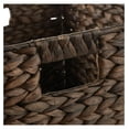 thumbnail image 5 of Set of 2 Hyacinth Storage Cubes, 12x12 Wicker Basket Bins for Shelves, Espresso, 5 of 7