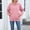 #104-Pink, variant on Ounisa Women Solid Basic Fleece Letter Loose Hoodie Sweatshirt Long Sleeve Kangaroo Pocket Drop Shoulder Pullovers Top