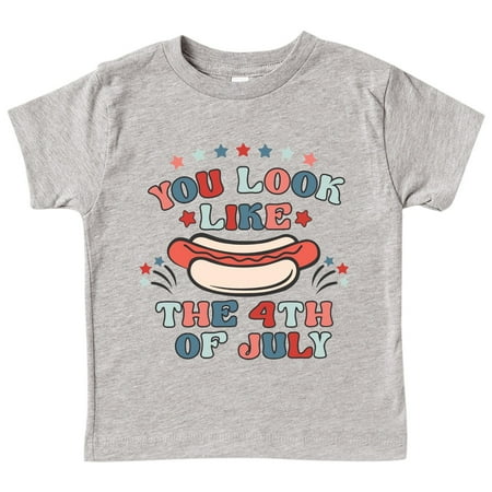 

Kid and Teenager T Shirt Independence Day Humorous Hot Dog Cartoon Print T Shirt for Children Skin-Friendly Baby Boys Girls T Shirts Clothes