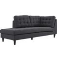 thumbnail image 1 of Modway Empress Upholstered Polyester Fabric Left Facing Chaise in Gray, 1 of 5