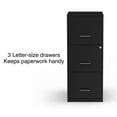 Staples Black 3Drawer Vertical File Lockable with Key, Metal
