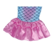 Jurebecia Girls Mermaid Princess Dress 4-6T, Sparkly Tutu Costume for Birthday Party, Halloween, Christmas, Fancy Outfit with Tiara & Gloves