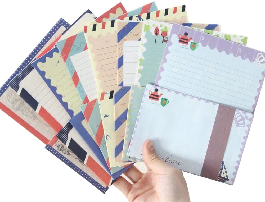32 PCS Mixed Color Writing Paper Letter Writing Paper Letter Sets&16PCS