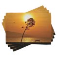 thumbnail image 1 of Ambesonne Orange Place Mats Set of 4, Romantic Sunset Twilight, Standard Size, Orange, 1 of 6