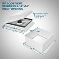 thumbnail image 4 of Hike Crew 14" RV Roof Vent Fan, 12V, 10-Speed, White, 4 of 8